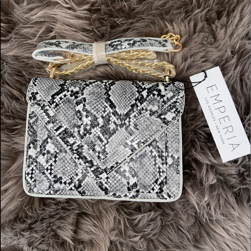 Snake print crossbody purse